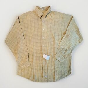 Vintage 80s NWT Burma Bibas Rayon Grid Shirt Mens Medium Hong Kong